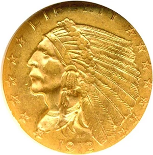 image for: 1912 $2 1/2 NGC MS61