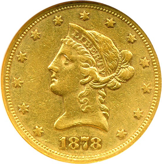 image for: 1878-S $10  NGC XF45