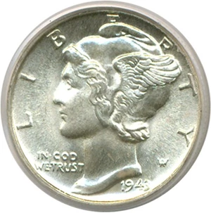 image for: 1943 10c PCGS MS66 FB