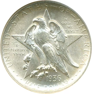 image for: 1936 50c Texas NGC MS66