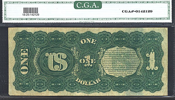 image for: Fr.18 1869 $1  CGA VF25  [Z1734809]