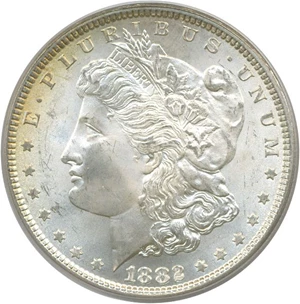 image for: 1882 $1 PCGS MS65