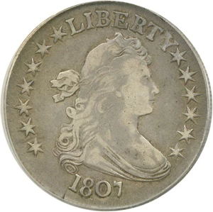 image for: 1807 50c Draped Bust PCGS VF30