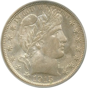 image for: 1915-D 50c PCGS MS65