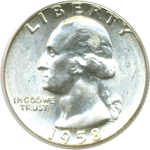image for: 1958 25c PCGS MS66