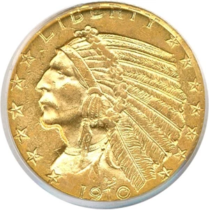 image for: 1910 $5 PCGS MS62