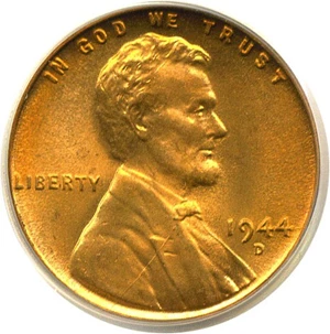 image for: 1944-D 1c PCGS MS66 RD ex: Omaha Bank Hoard