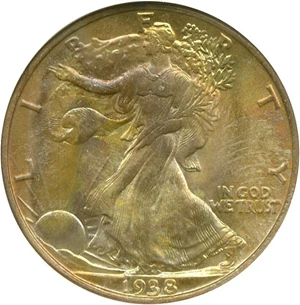image for: 1938 50c NGC MS65