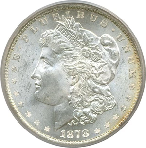 image for: 1878 7TF $1 Rev.'79 PCGS MS64