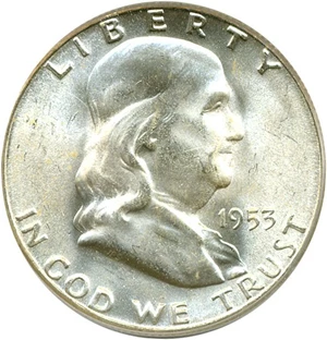 image for: 1953-S 50c PCGS MS66