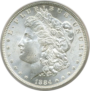 image for: 1884 $1 PCGS MS65