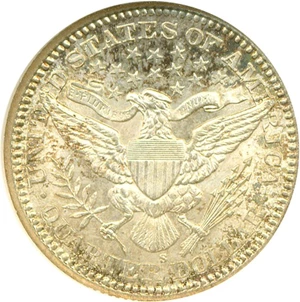 image for: 1902-S 25c ANACS MS62