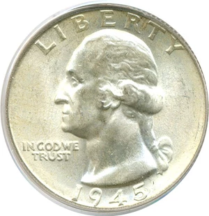 image for: 1945 25c PCGS MS66 ex: Omaha Bank Hoard