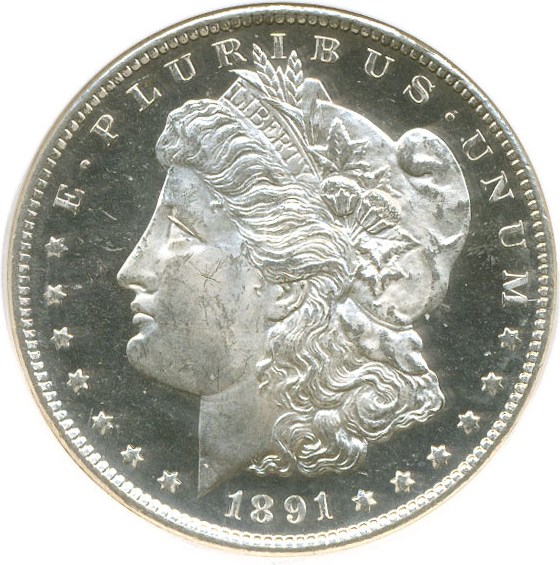 image for: 1891-S $1  NGC MS64 DMPL