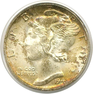image for: 1943 10c PCGS MS67 FB