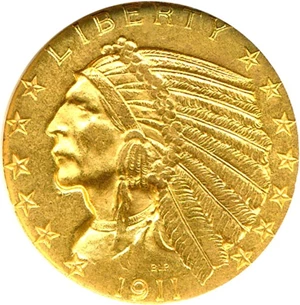 image for: 1911 $5 NGC MS61