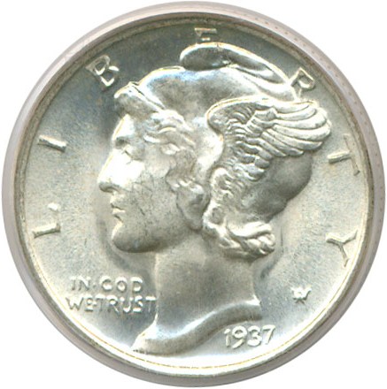 image for: 1937-D 10c  PCGS MS66 FB