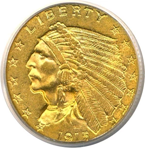 image for: 1915 $2 1/2 PCGS MS63