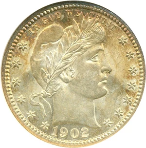 image for: 1902-S 25c ANACS MS62
