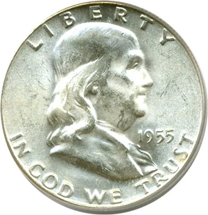 image for: 1955 50c PCGS MS64 FBL