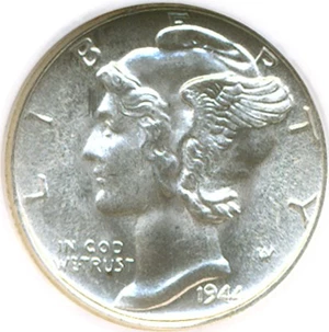 image for: 1944-S 10c NGC MS66 FB