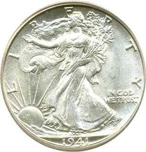 image for: 1941-D 50c PCGS MS66