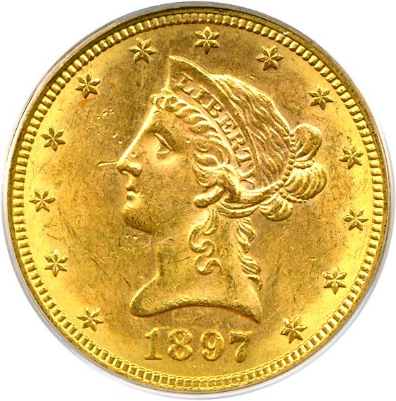image for: 1897-S $10  PCGS MS62