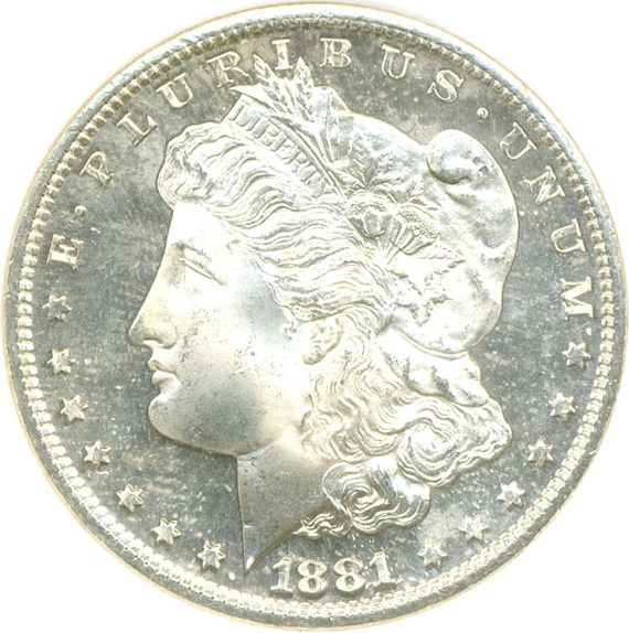 image for: 1881-S $1  NGC MS66 DMPL