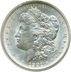 image for: 1901 $1 PCGS AU58