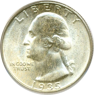 image for: 1935 25c PCGS MS66 ex: Omaha Bank Hoard