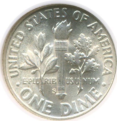 image for: 1947-S 10c  NGC MS66 FT