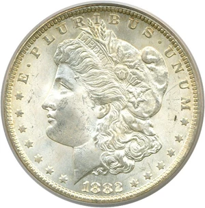 image for: 1882-CC $1 PCGS MS65