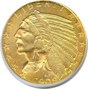 image for: 1909 $5 PCGS MS62