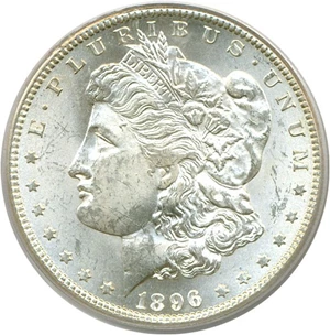 image for: 1896-S $1 PCGS MS63
