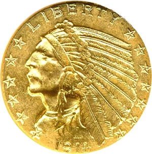 image for: 1911-S $5 NGC AU58