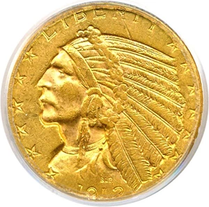 image for: 1912 $5 PCGS MS62