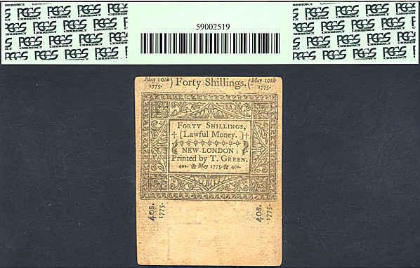 image for: Connecticut: Fr.CT182 1775 40s 10-May PCGS AU53 PPQ [6645]