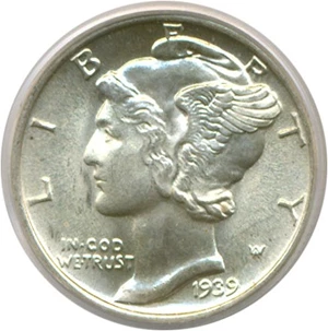 image for: 1939 10c PCGS MS65 FB