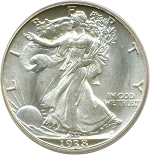 image for: 1938-D 50c PCGS MS65