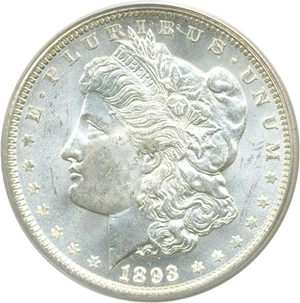 image for: 1893 $1 PCGS MS64