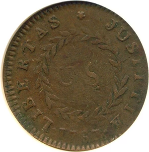 image for: 1783 C Nova Pointed Rays, Lg US NGC XF40 BN