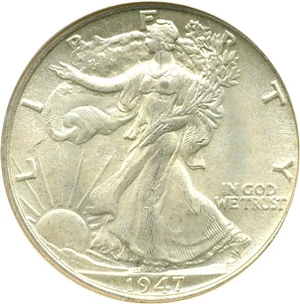 image for: 1947 50c NGC MS65