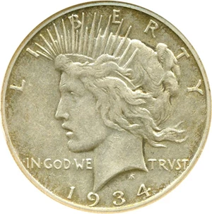 image for: 1934-S $1 ANACS XF45