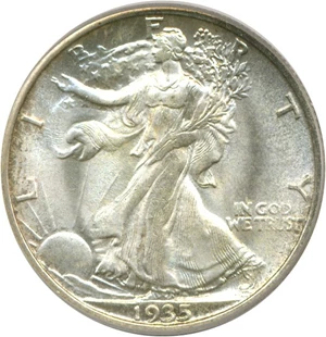 image for: 1935-S 50c PCGS MS66