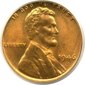 image for: 1946-D 1c PCGS MS66 RD