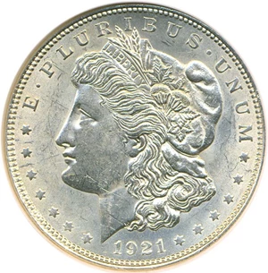 image for: 1921 $1 Morgan NGC MS62