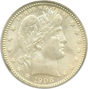 image for: 1908-O 25c PCGS MS65