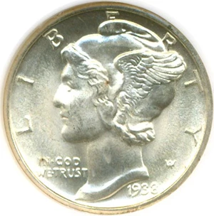 image for: 1938-D 10c NGC MS66 FB