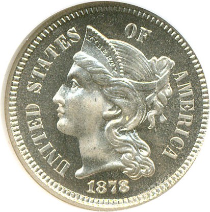 image for: 1878 3cN  NGC Proof 66 Cameo *Star*