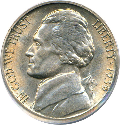 image for: 1939-S 5c Reverse of 1938 PCGS MS65 FS